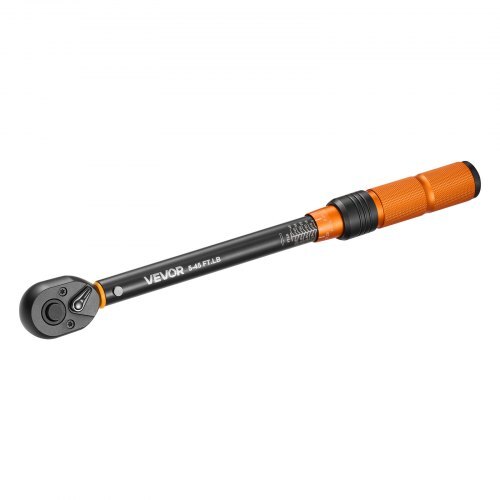 Torque Wrench 3/8-inch Drive Click Torque Wrench Dual Scale Readings, 5-45 lbf-ft / 6.8-61.2 N.m, ?3% High Precision, with Spark Plug Sockets, Bits, Universal Joint, Extension Bar, Storage Case