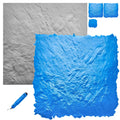 Concrete Stamps Mat, 36 x 36 in & 18 x 18 in, 4 pcs Concrete Texturing Skin Polyurethane Stamp Stone Tile Texture Mat, Slate floor Imprint Seamless Stamp Concrete Molds for Outdoor Decorative