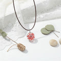 Dandelion Wish Glass Pendant Necklace – Real Dried Flower Charm Jewelry for Women