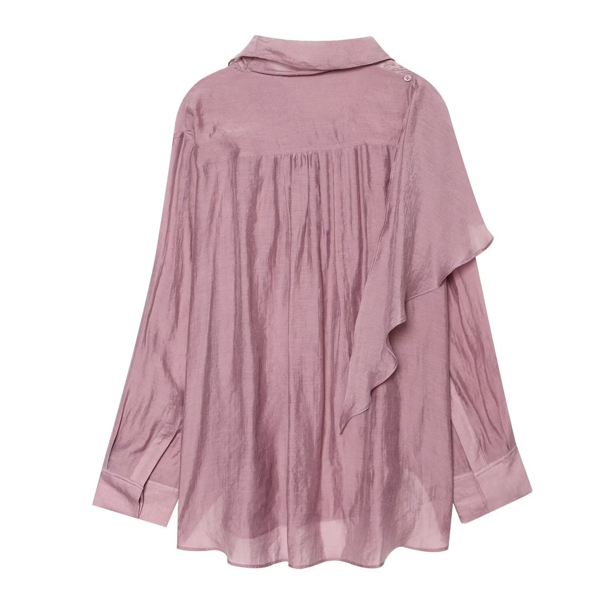 Long sleeved scarf collar asymmetrical women's clothing