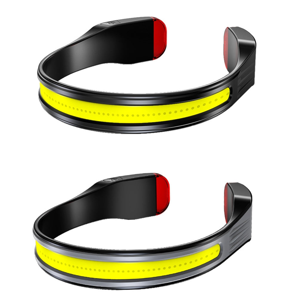 Rechargeable LED Headlamp COB 230 Degree Wide Angle 3 Modes Floodlight Headlight For Night Running Fishing Cycling Camping grey