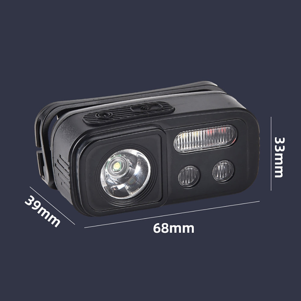 LED Outdoor Headlight Dual Light Source Torch Lamp With Inductive Switch 30-angle Free Adjustment High Lumens Flashlight For Home Outdoor Camping Fishing WH0168 headlight