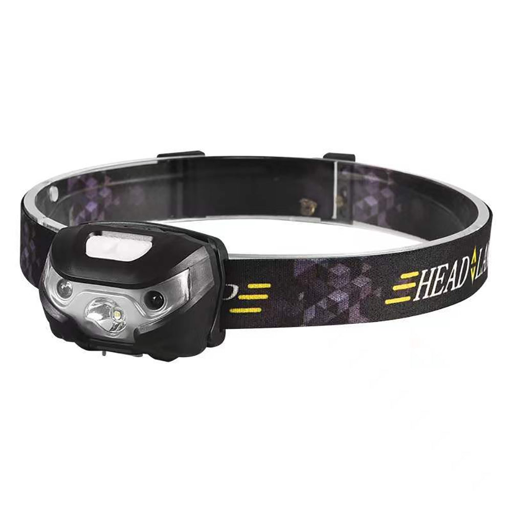3w LED Headlight With Motion Sensor 3 Modes Super Bright Long-lasting Head Front Light Emergency Light For Exploring Running Fishing White