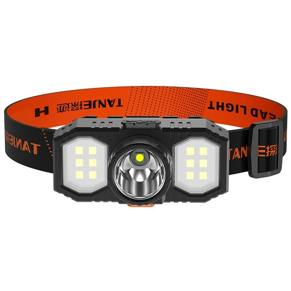 Outdoor Led Headlamp Mini Flashlight Cob USB Rechargeable Head-mounted Torch Headlights with Adjustable Headband