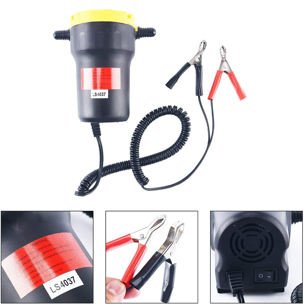 12v 24v Oil Change Pump Extractor Electric Self-priming Fuel Pump Built-in Bypass Valve Filter For Truck Rv Boat 12v