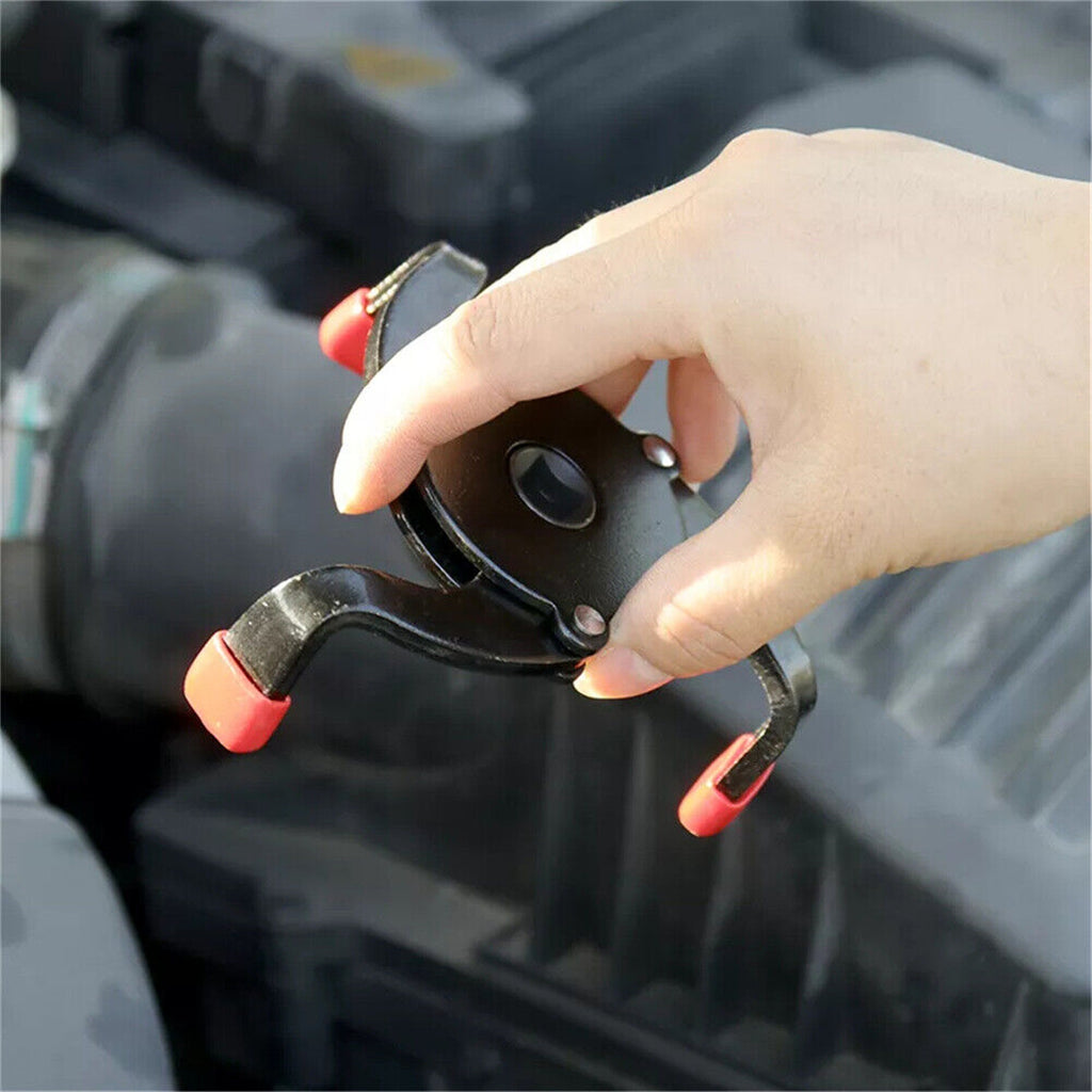 Oil Filter Wrench 3 Jaws Oil Filter Removal Tool With Built-in 3/8-inch Square Driver Universal Adjustable Oil Filter Wrench For Cars Buses anti-slip filter wrench