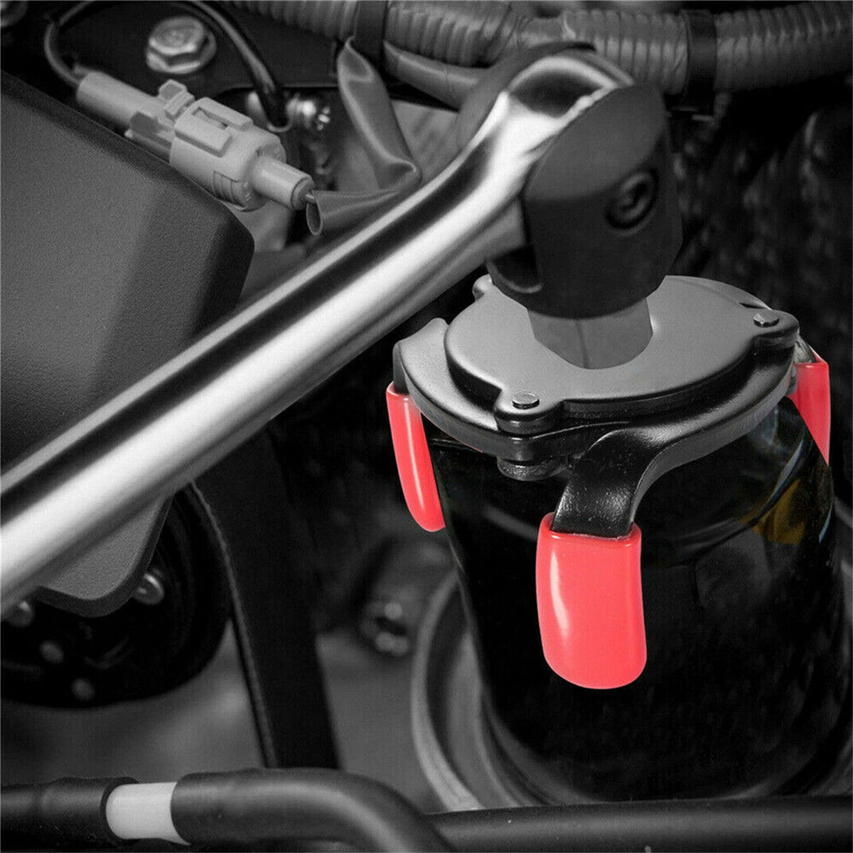 Oil Filter Wrench 3 Jaws Oil Filter Removal Tool With Built-in 3/8-inch Square Driver Universal Adjustable Oil Filter Wrench For Cars Buses anti-slip filter wrench