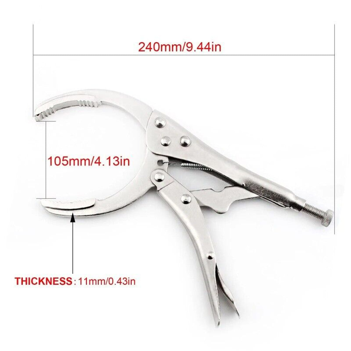 Oil Filter Pliers Adjustable Oil Filter Wrench With Anti-friction Handle Non-slip Jaw High Hardness And Strong Torque Oil Filter Wrenches Remover Tool clamp type oil grid wrench