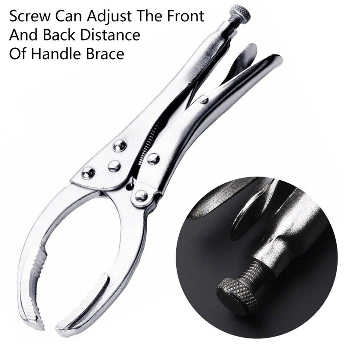 Oil Filter Pliers Adjustable Oil Filter Wrench With Anti-friction Handle Non-slip Jaw High Hardness And Strong Torque Oil Filter Wrenches Remover Tool clamp type oil grid wrench