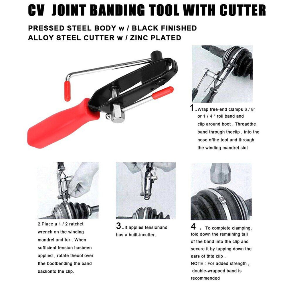 Car Banding Hand Tool CV Joint Boot Clamp Pliers For Exhaust Pipe Fuel Filter Hand Installer Car Repairs Tools ball cage pliers