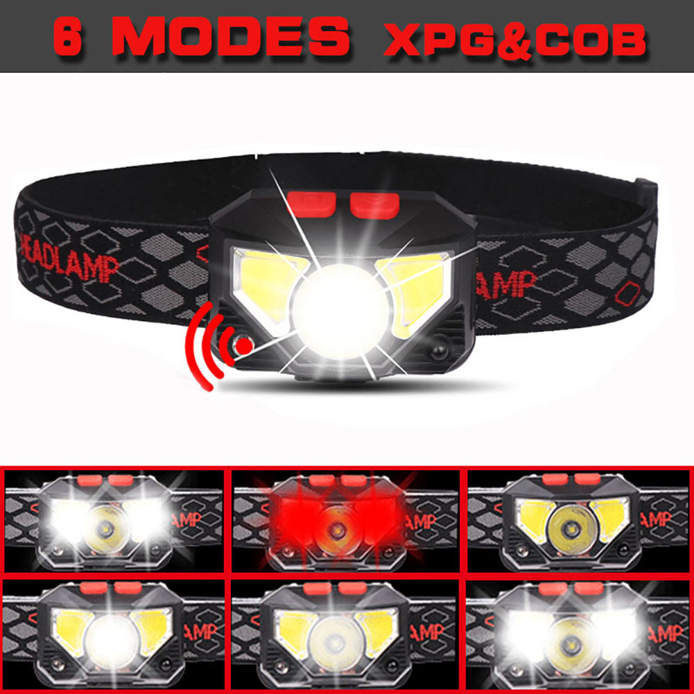 Powerful Mini Led Headlamp Multifunctional Lightweight Cob Flashlight Torch Headlight For Camping Fishing W826A