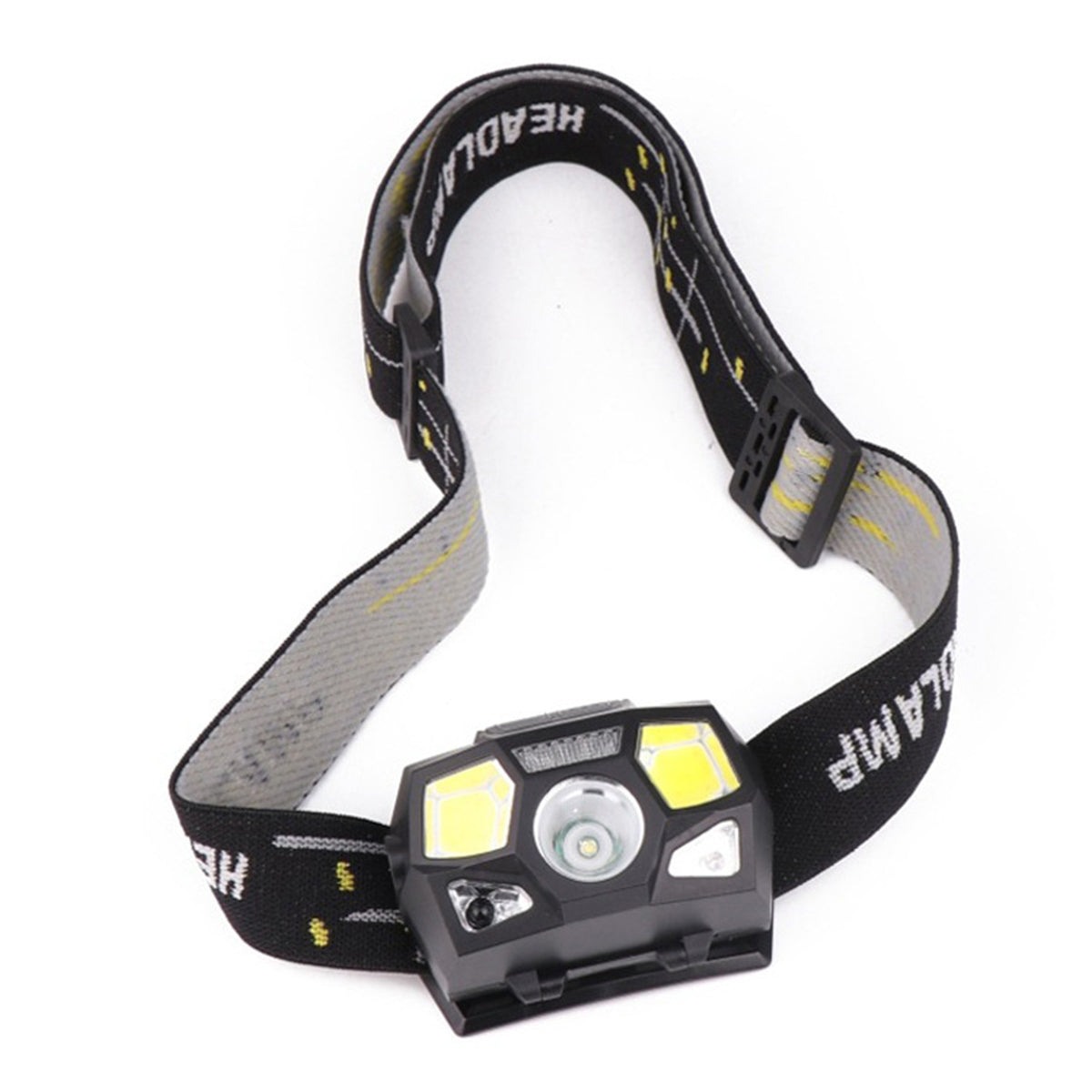 Headlamp USB Rechargeable Super Bright Motion Sensor Head Lamp Flashlight Water-proof LED Headlight With White Red Light black headband