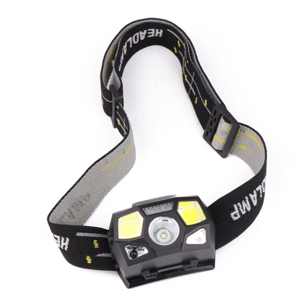 Headlamp USB Rechargeable Super Bright Motion Sensor Head Lamp Flashlight Water-proof LED Headlight With White Red Light black headband