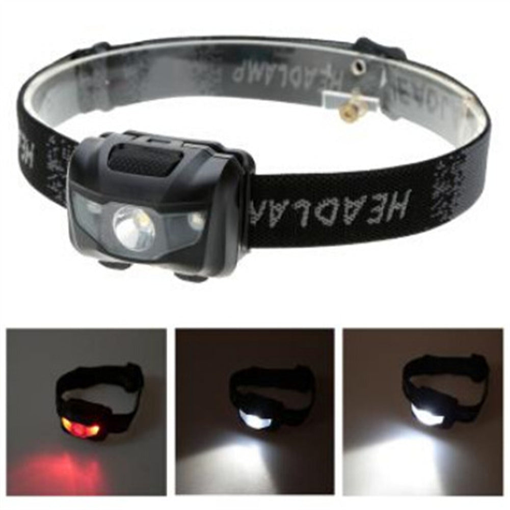 Outdoor Portable Headlamp 170 Degree Wide Range Adjustable Headlight For Fishing Tourism Hiking White