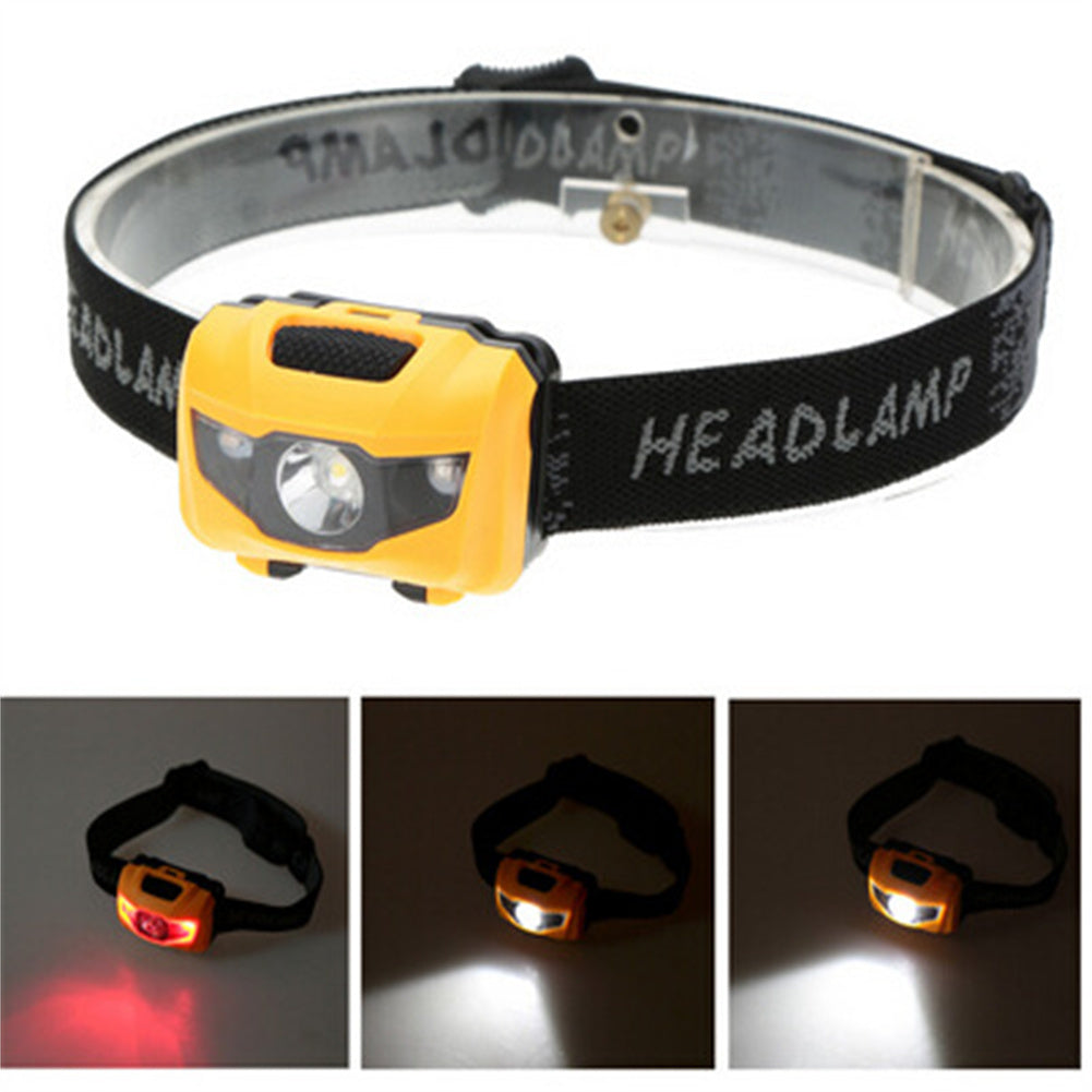 Outdoor Portable Headlamp 170 Degree Wide Range Adjustable Headlight For Fishing Tourism Hiking White