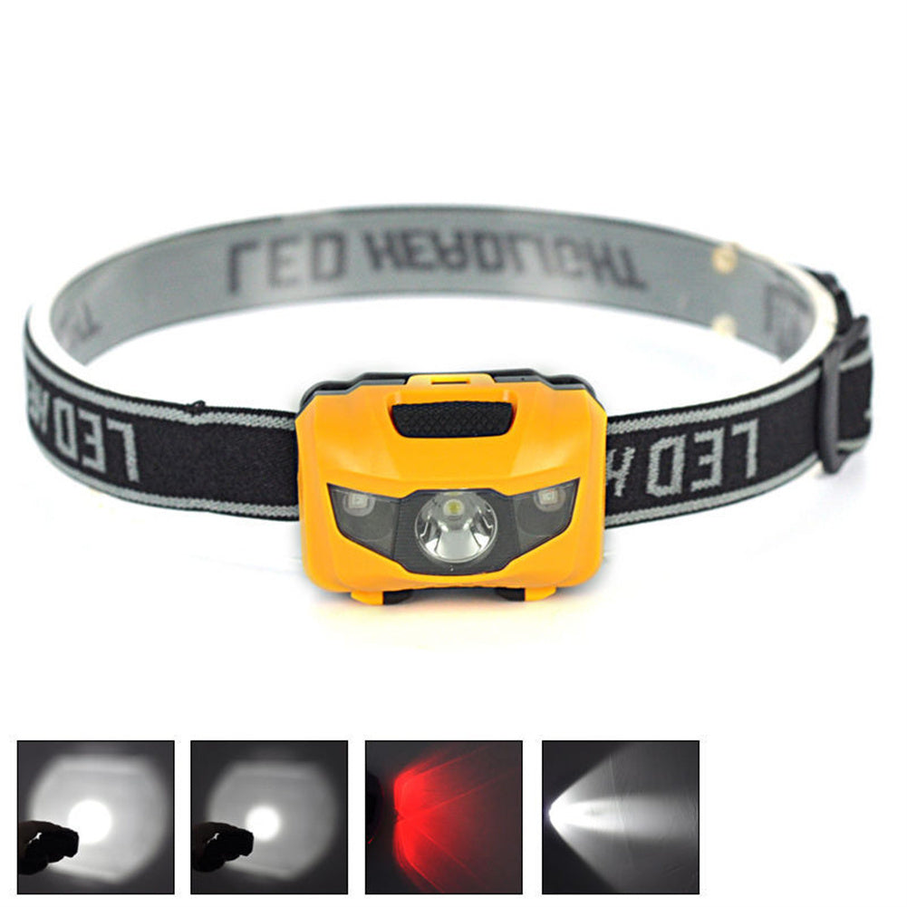 Outdoor Portable Headlamp 170 Degree Wide Range Adjustable Headlight For Fishing Tourism Hiking White