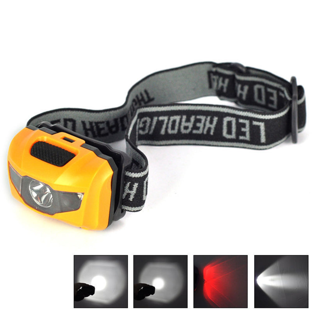Outdoor Portable Headlamp 170 Degree Wide Range Adjustable Headlight For Fishing Tourism Hiking White