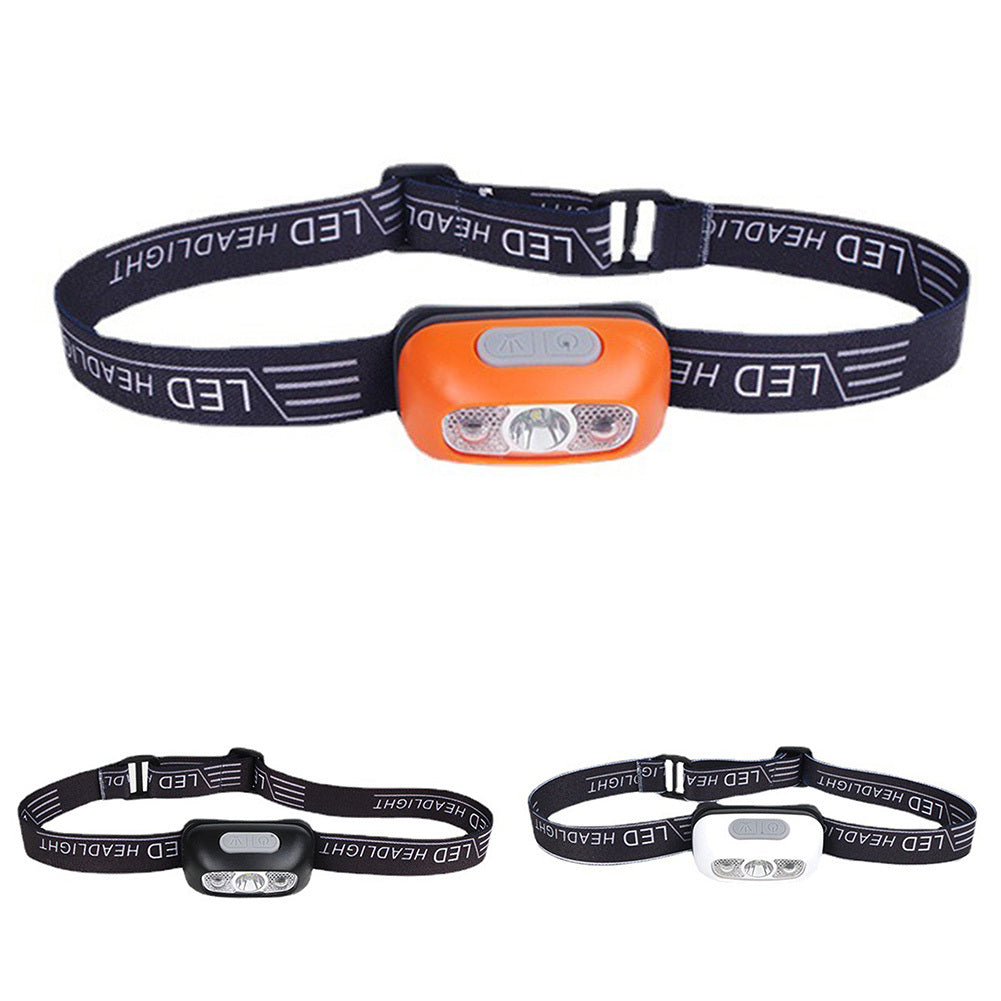 LED Headlamp With 2 Modes Outdoor Camping Headlamps 55 Azimuth Adjustment Lightweight Headlight For Outdoor Camping White