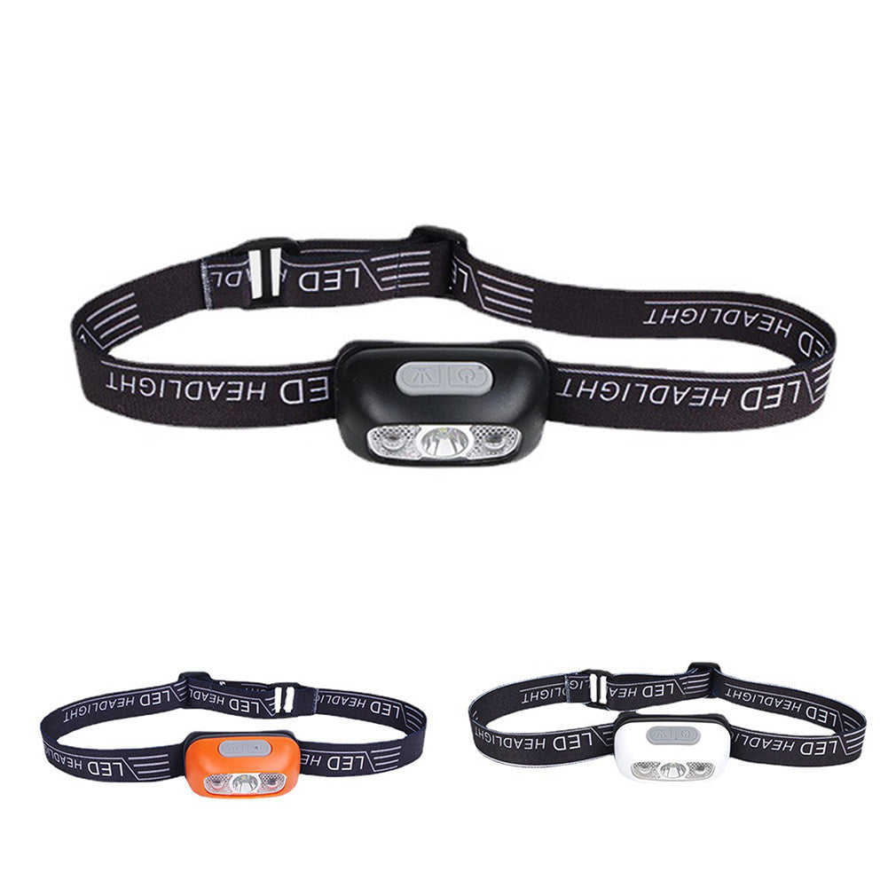 LED Headlamp With 2 Modes Outdoor Camping Headlamps 55 Azimuth Adjustment Lightweight Headlight For Outdoor Camping White