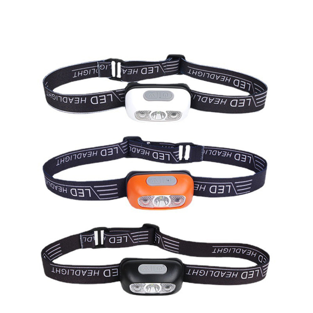 LED Headlamp With 2 Modes Outdoor Camping Headlamps 55 Azimuth Adjustment Lightweight Headlight For Outdoor Camping black