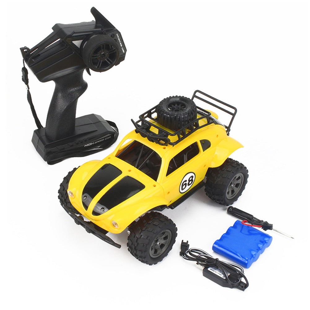 1:18 High-speed Off-road RC Car Toy 2.4g Rechargeable Classic Car Model Toy without headlights Blue