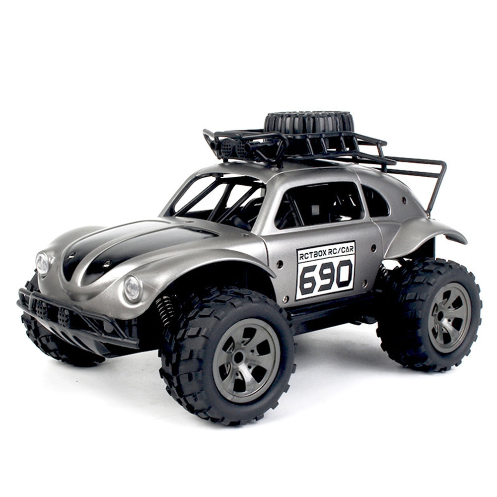 1:18 High-speed Off-road RC Car Toy 2.4g Rechargeable Classic Car Model Toy without headlights Silver