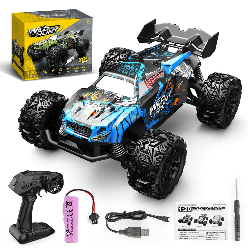 2.4g Remote Control Car 4wd Rc Drift Car 20km/h Power Motor Independent Shock Absorber Anti-crash Rc Vehicle S757-green 1:20