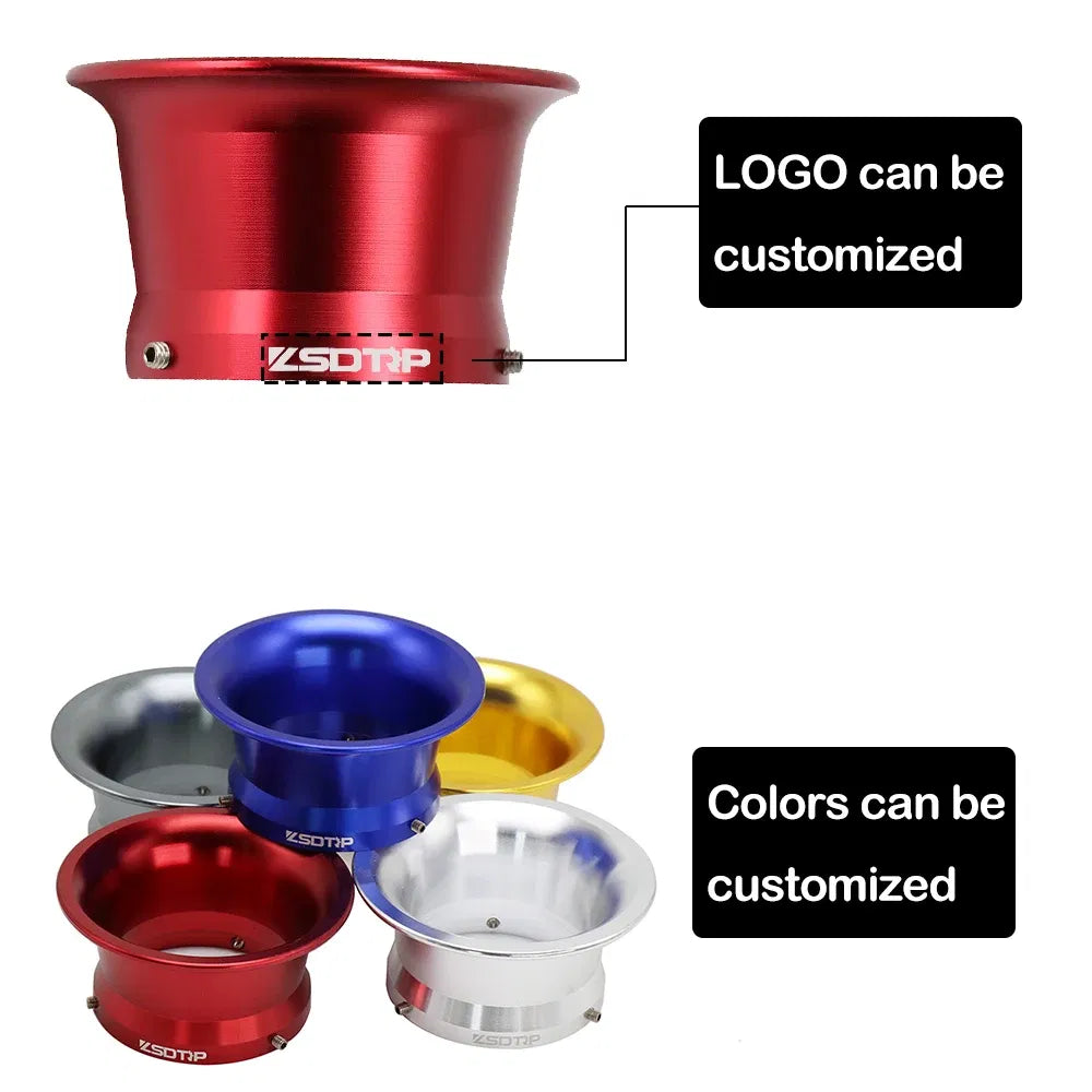 Color: Gold - ZSDTRP 63mm Motorcycle Modified Carburetor Air Filter Cup The Wind Cup Horn Cup for PWK Keihin 34 36 38 40 42mm Carburtor