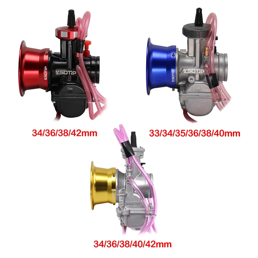 Color: Gold - ZSDTRP 63mm Motorcycle Modified Carburetor Air Filter Cup The Wind Cup Horn Cup for PWK Keihin 34 36 38 40 42mm Carburtor