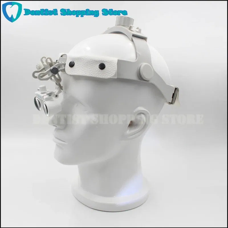 Color: Blue - Headband LED light Medical Surgical Dental Headlight with (2.5X,3.5X optional) Surgical loupes
