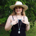 Frosted Amazonite Collar Length Beaded Necklace 252m