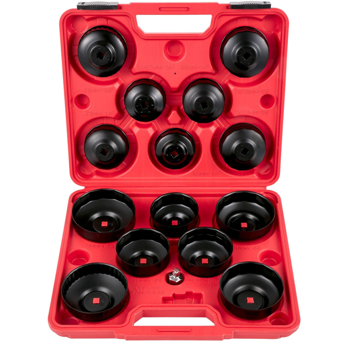 Oil Filter Socket Set, 14 Pcs Oil Filter Wrench Set, Sturdy Steel Oil Filter Socket, 3/8" Oil Filter Socket, Low Profile Oil Filter Socket Set For Easy Access, Oil Filter Wrench Cap Set with Ca