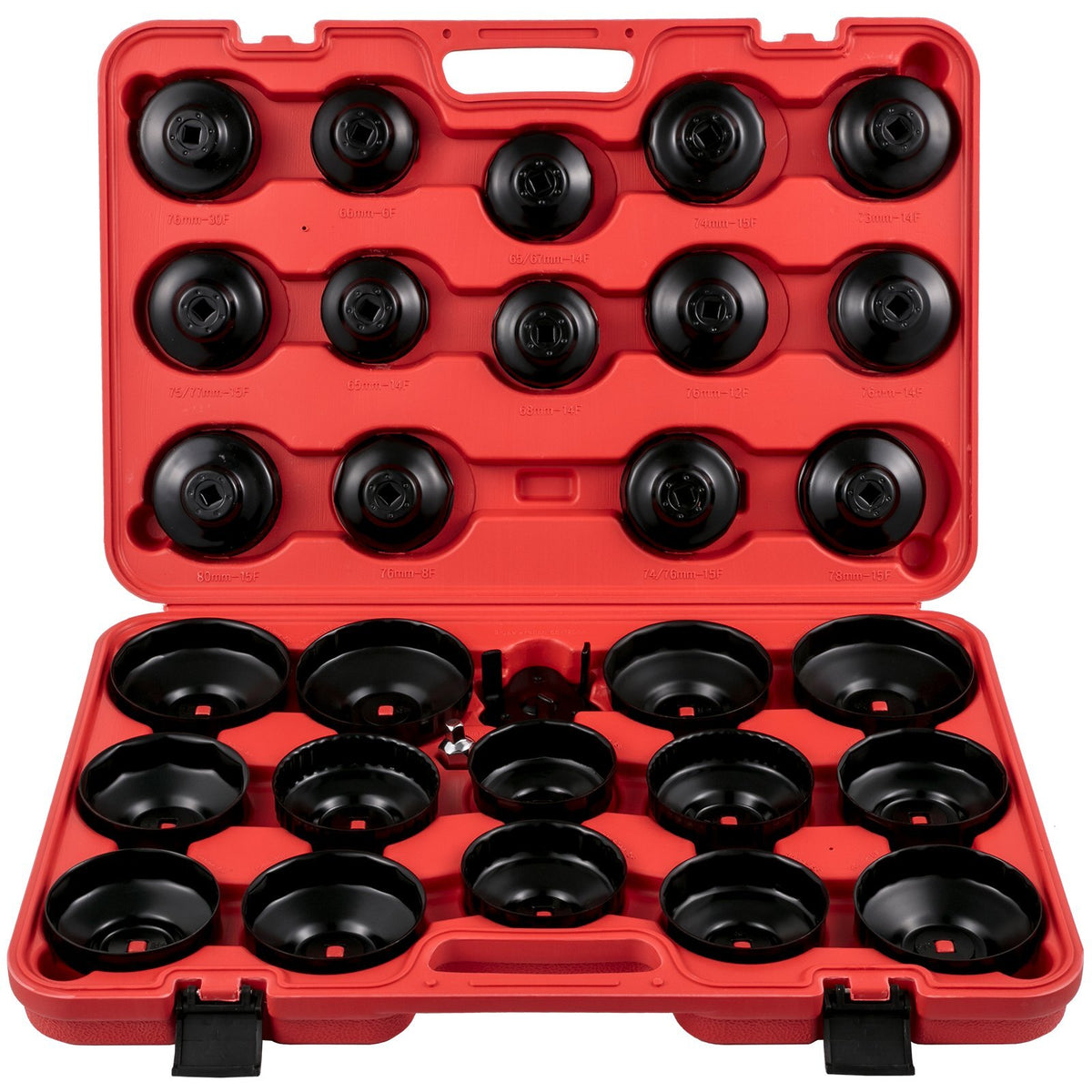 Oil Filter Socket Set, 30 Pcs Oil Filter Wrench Set, Sturdy Steel Oil Filter Socket, 3/8" Oil Filter Socket, Low Profile Oil Filter Socket Set For Easy Access, Oil Filter Wrench Cap Set with Ca