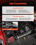 Cold Air Intake, 3.5 Inch Cold Air Intake System + Heat Shield Compatible with 2009-2013 Chevy Silverado/GMC Sierra 1500 4.8L/5.3L/6.2L, High Flow Filter Kit Improve Horsepower/Throttle Response