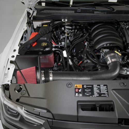 Cold Air Intake, 3.5 Inch Cold Air Intake System + Heat Shield Compatible with 2009-2013 Chevy Silverado/GMC Sierra 1500 4.8L/5.3L/6.2L, High Flow Filter Kit Improve Horsepower/Throttle Response