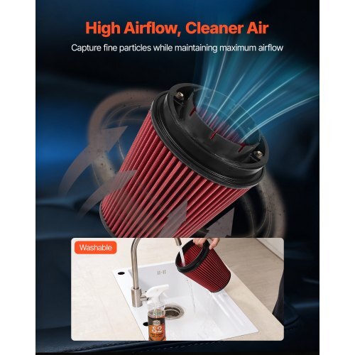 Cold Air Intake, 3.5 Inch Cold Air Intake System + Heat Shield Compatible with 2007-2008 Cadillac Escalade, Chevy Silverado/Suburban, GMC Sierra/Yukon, High Flow Filter Kit Improve Horsepower