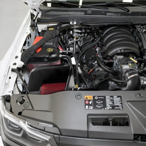 Cold Air Intake, 3.9 Inch Cold Air Intake System + Heat Shield Compatible with 2019-2025 Chevy Silverado/GMC Sierra, 2021-2025 Cadillac Escalade 6.2L, High Flow Filter Kit Improved Horsepower