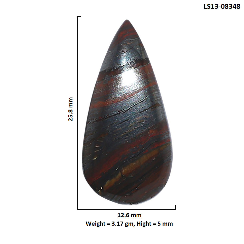 Iron Tiger Eye 12.6x25.8x5 mm Pear Shape Polished Gemstone LS13-08348