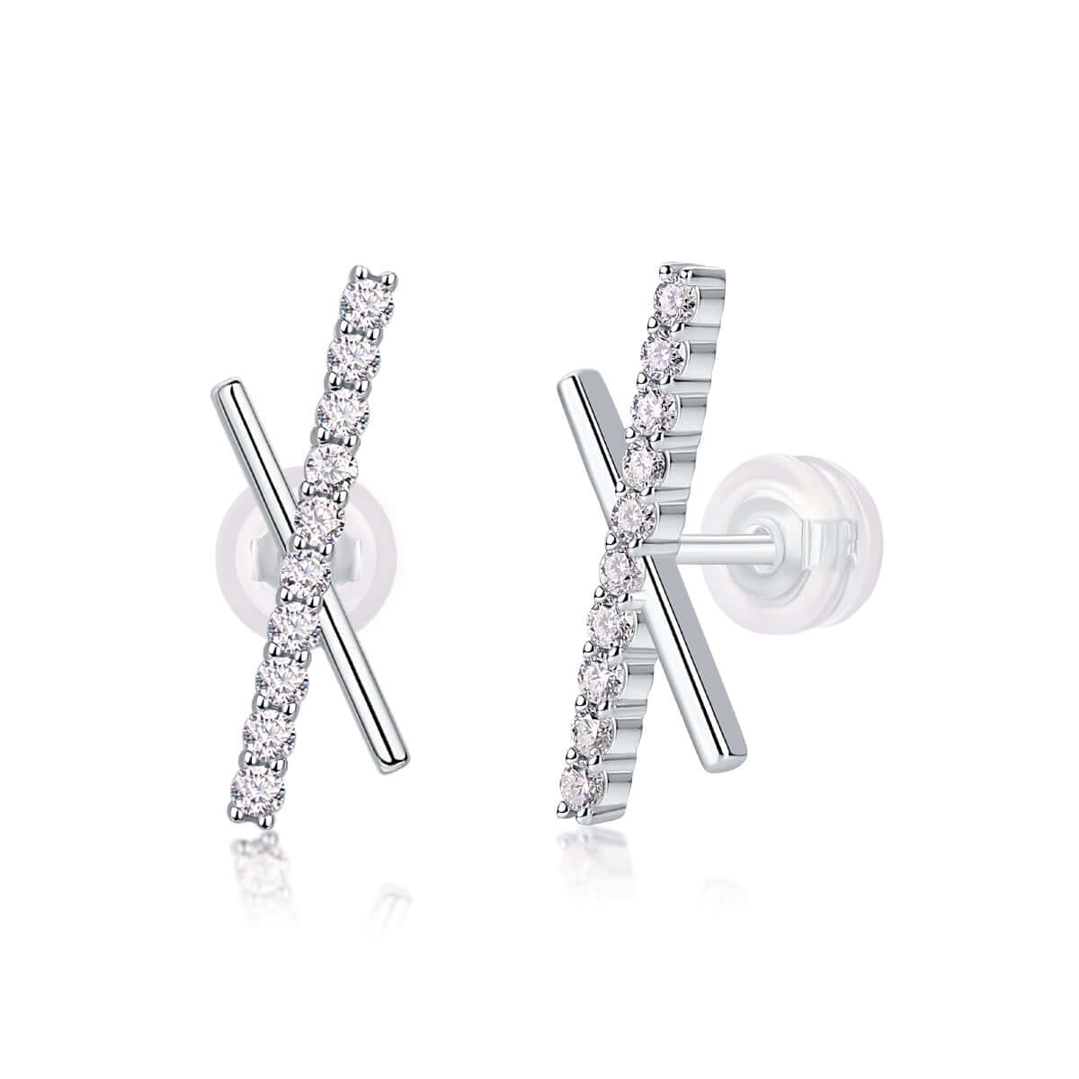 Mini Moissanite Stud Earrings – S925 Sterling Silver