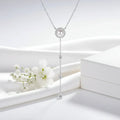 Moissanite freshwater pearl pendant necklace S925 Silver 0.5ct