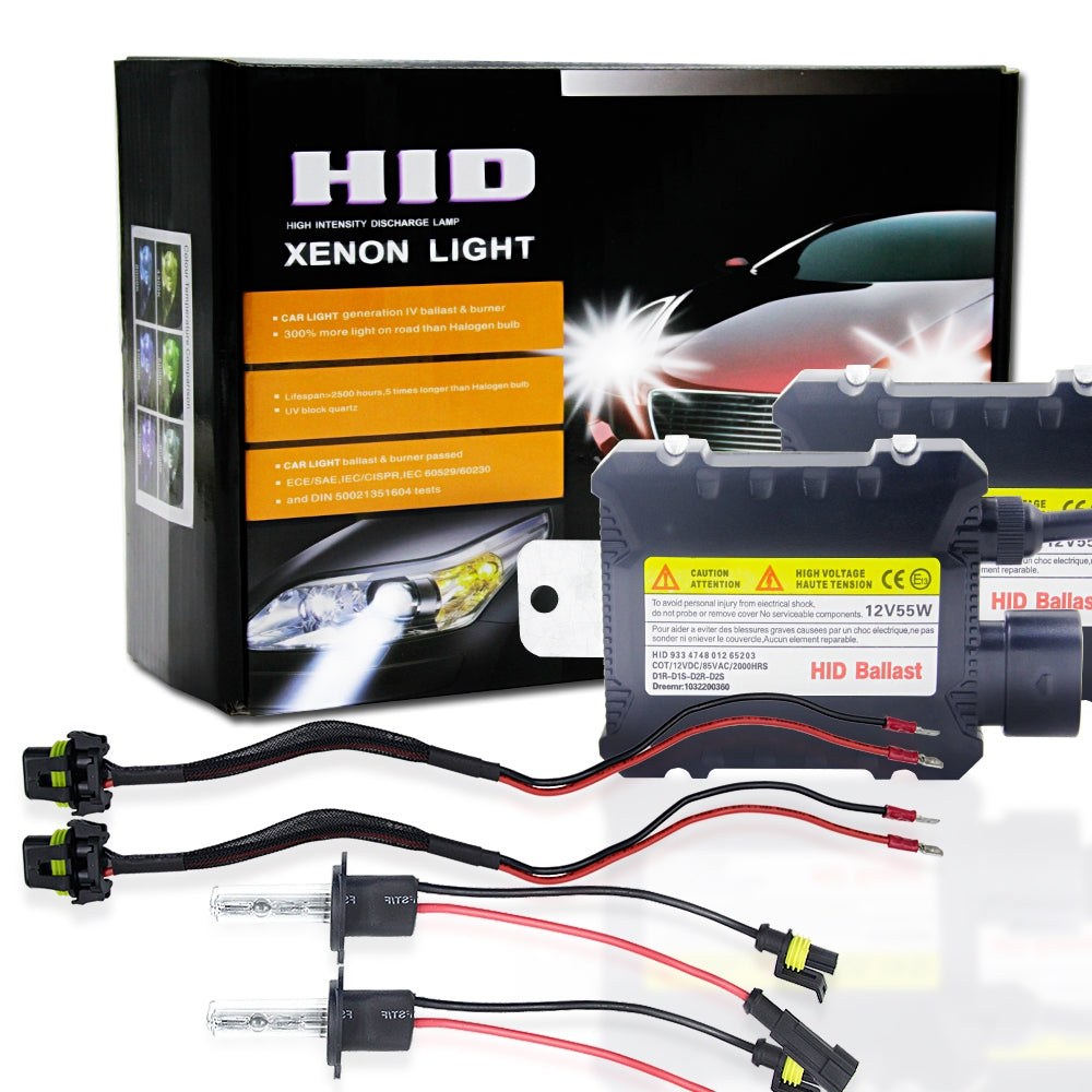 2pcs/set 55W H1 HID Xenon Headlight Bulbs Conversion KIT 3000-12000K for Car