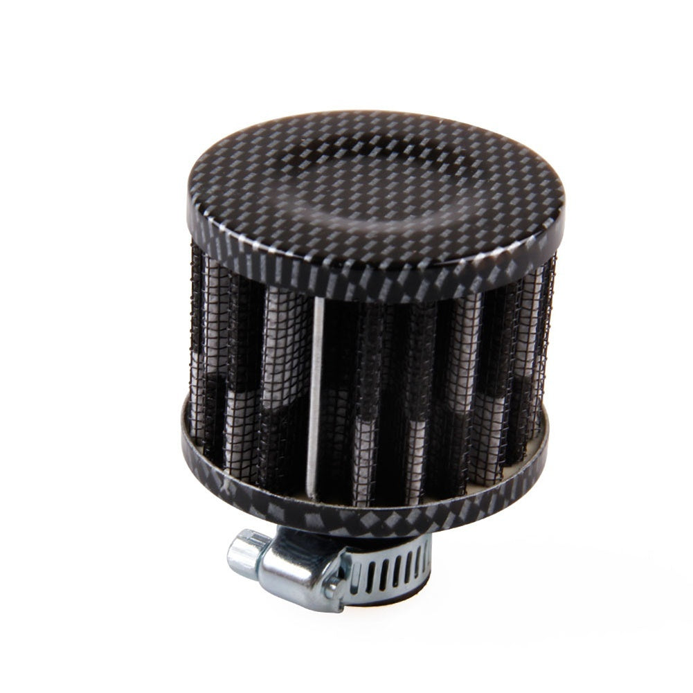 12mm Air Filter Motorcycle Turbo Vent Crankcase Breather Electroplate Black and White