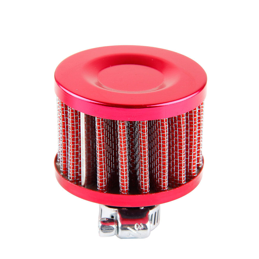 12mm Air Filter Motorcycle Turbo Vent Crankcase Breather Electroplate Black and White