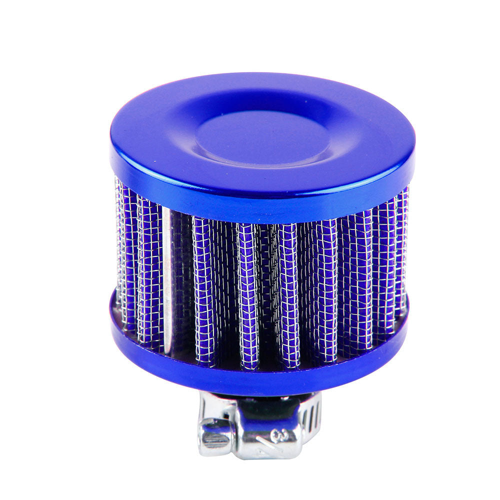 12mm Air Filter Motorcycle Turbo Vent Crankcase Breather Electroplate Black and White