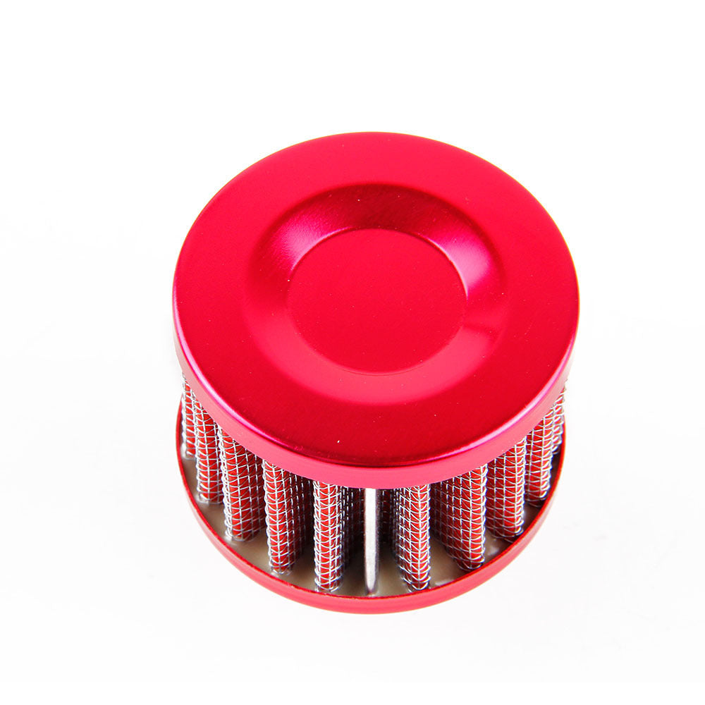 12mm Air Filter Motorcycle Turbo Vent Crankcase Breather Electroplate Black and White