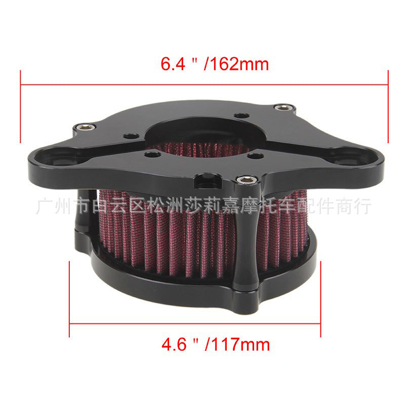 Aluminum Alloy Air Cleaner Intake Filter System Kit for  Sportster XL883 1200 Black