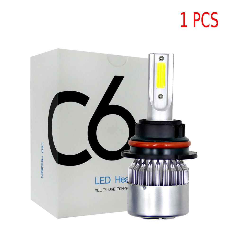 1PC Universal High Power Auto Bulbs C6 Car LED Headlights - 6000K - White Light 6000K-white_H11/H8/H9