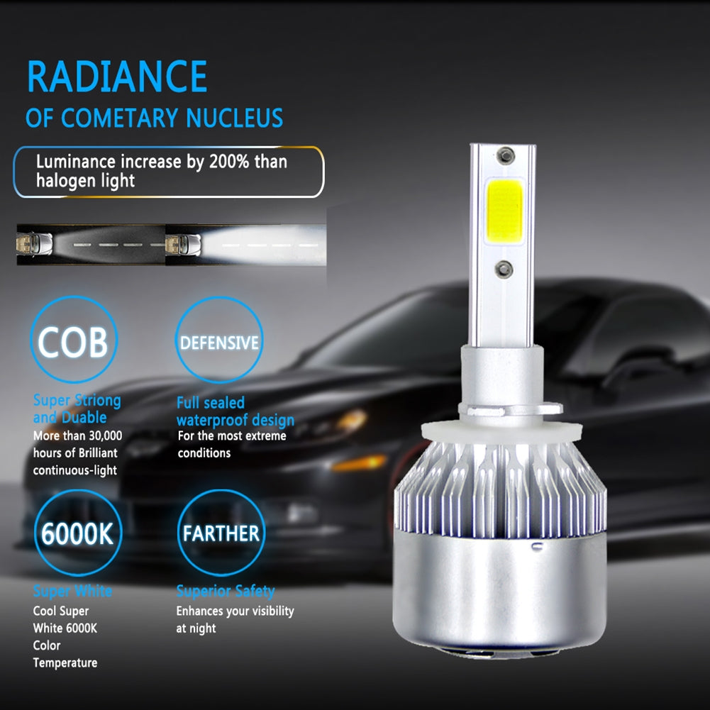 1PC Universal High Power Auto Bulbs C6 Car LED Headlights - 6000K - White Light 6000K-white_H11/H8/H9