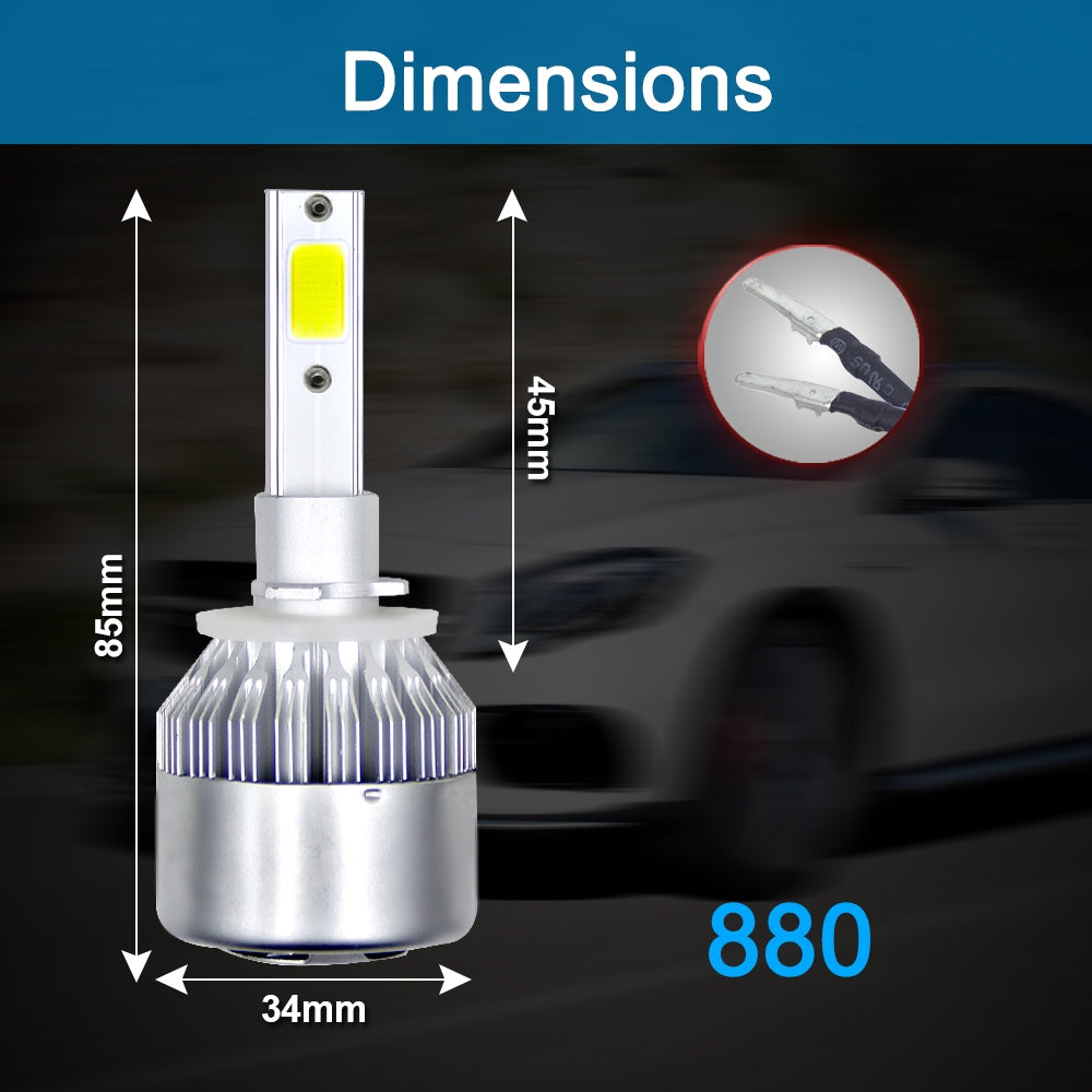 1PC Universal High Power Auto Bulbs C6 Car LED Headlights - 6000K - White Light 6000K-white_H11/H8/H9