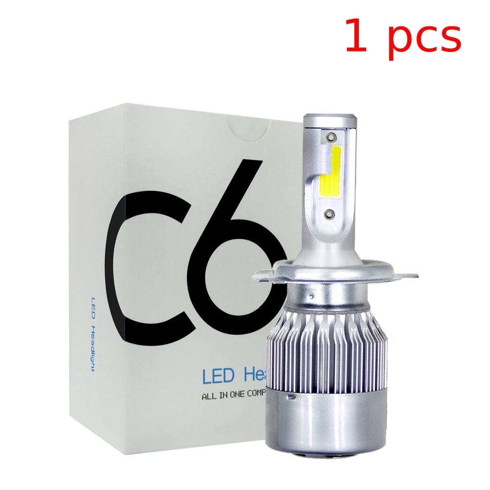 1PC Universal High Power Auto Bulbs C6 Car LED Headlights - 6000K - White Light 6000K-white_9006/HB4